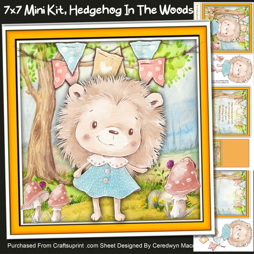 7x7 Mini Kit, Hedgehog In The Woods