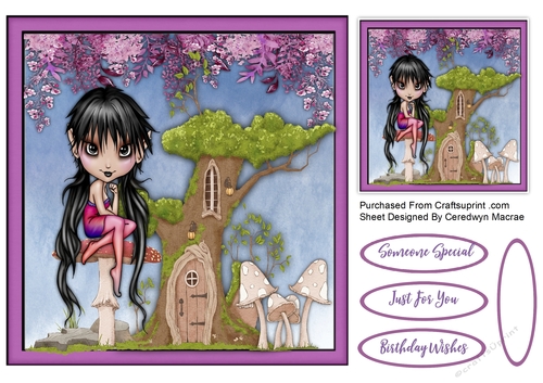 7x7 Beautiful Mystic Girl 