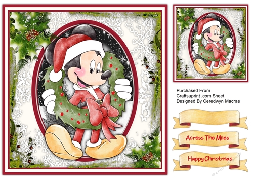 8x8 Mickys Christmas Wreath