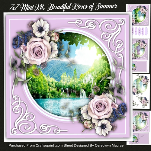 7X7 Mini Kit  Beautiful Roses of Summer