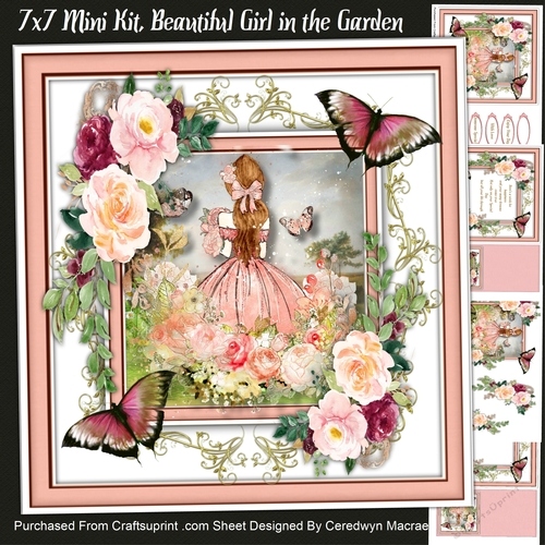 7x7 Mini Kit , Beautiful Girl In The Garden 1
