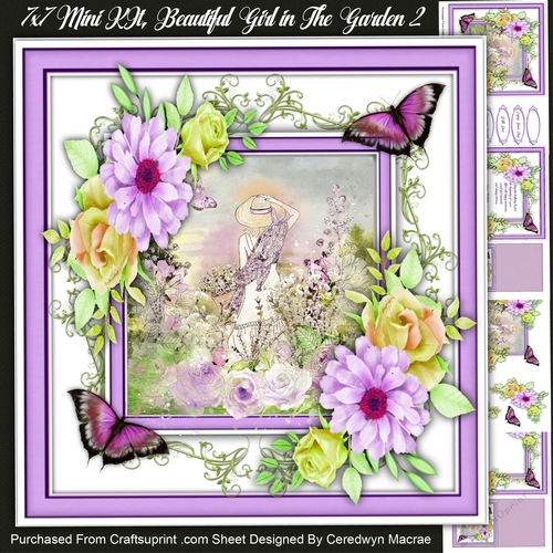 7x7 Mini Kit , Beautiful Girl In The Garden 2