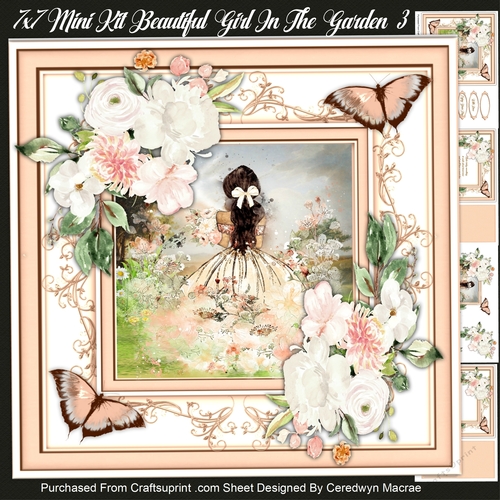 7x7 Mini Kit, Beautiful Girl In the Garden 3