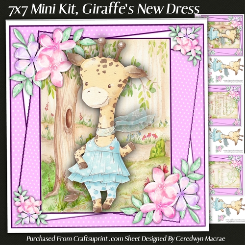 7x7 Mini Kit, Giraffes  New Dress 