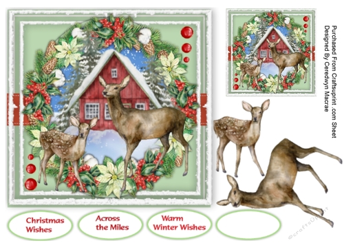 7x 7 Gorgeous Christmas Scene