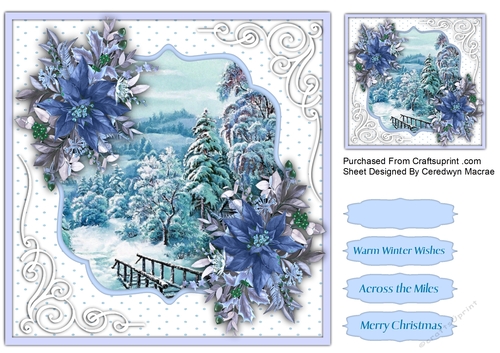 8x8 Beautiful snow Scene 