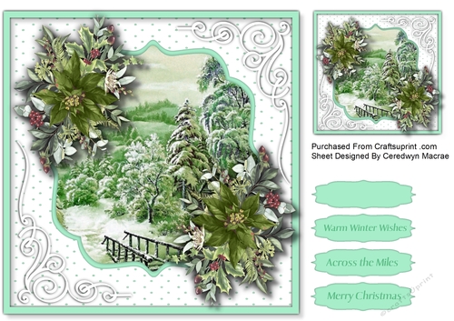 8x8 Beautiful Christmas Scene 