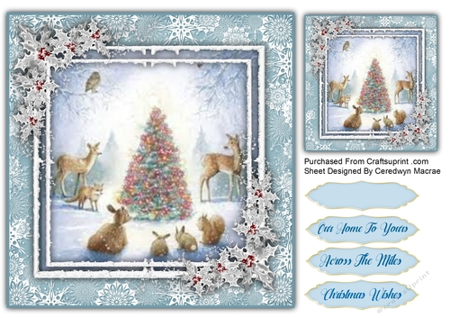 7x7 Beautiful Animal Christmas