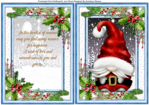 A5, Christmas Gnome with Verse  4