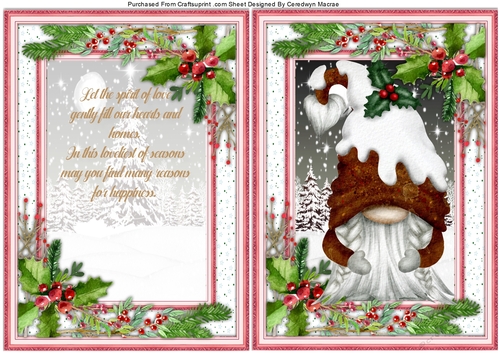 A5, Christmas Gnome with Verse  5