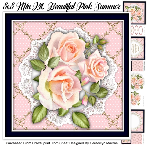 8x8 Mini Kit, Beautiful Pink Summer