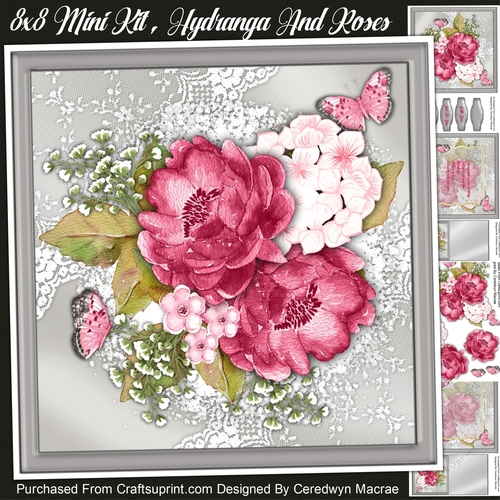 8x8 Mini Kit, Hydrangea And Roses
