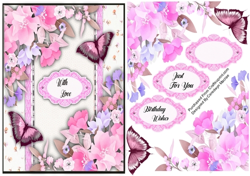 7x7 Mini Kit, Beautiful Lilac Flutters 
