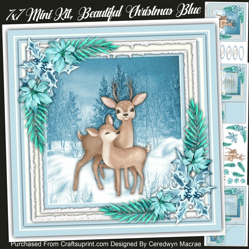 7x7 Mini Ki, Beautiful Christmas Blue