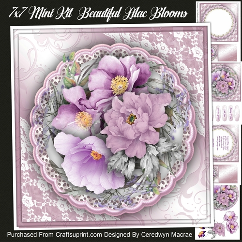 7x7 Mini Kit , Beautiful Lilac Blooms