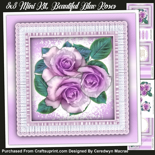 8x8 Miini It, Beautiful Lilac Roses