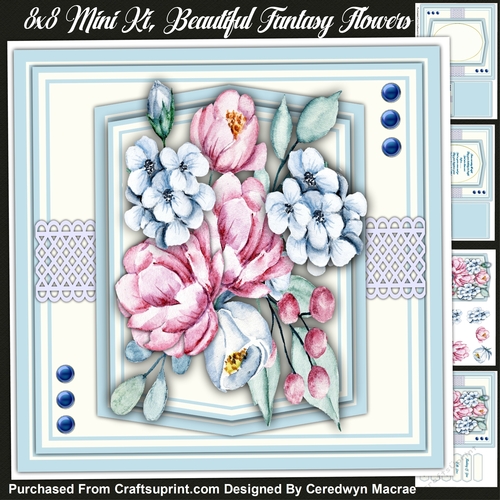 8x8 Mini Kit, Beautiful Fantasy Flowers