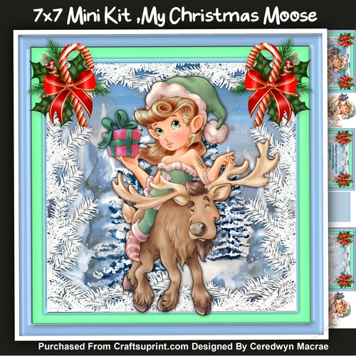 7x7 Mini Kit, My Christmas Moose