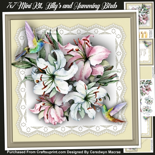 7x7 Mini Kit, Lilys and Humming Birds