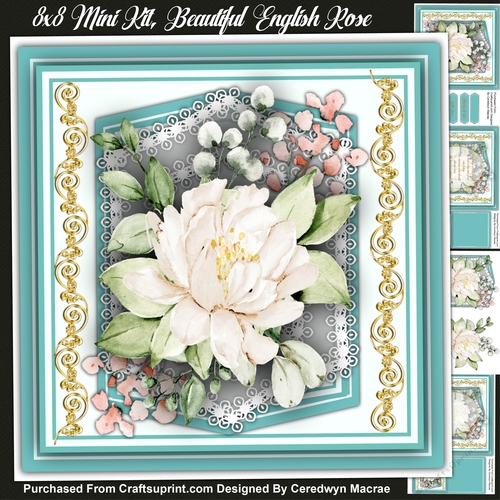 8x8 Mini Kit, Beautiful English Rose