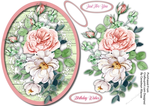 A5 Gorgeous Pink Roses