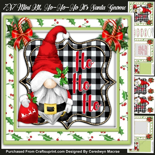 7x7 Mini Kit, Gnomes Christmas Shopping
