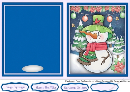 Print and Fold , Frosty Christmas