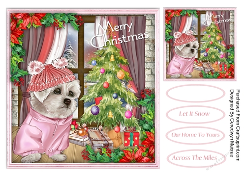 Gorgeous Westies Christmas Pink