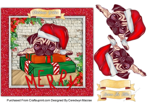 7x7 Pugs Christmas Presents