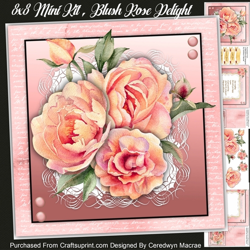 8x8 Mini Kit, Blush Rose Delight