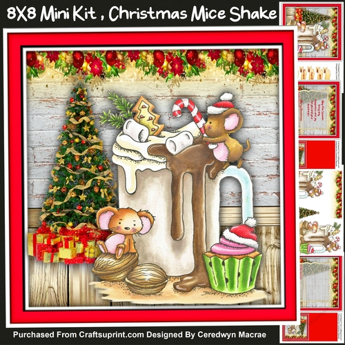 8x8 Mini Kit, Christmas Mice Shake