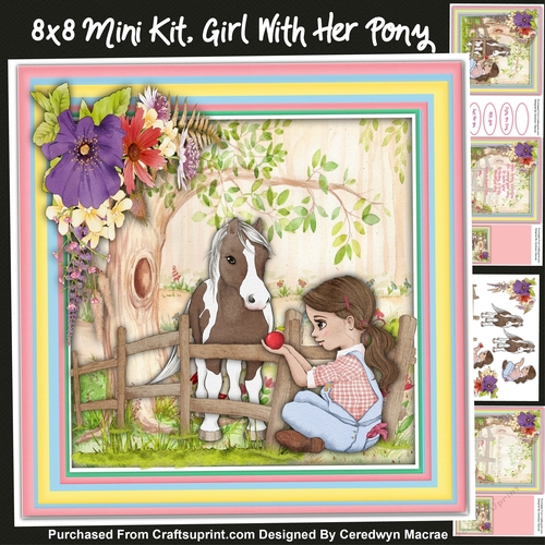 8x8 Mini Kit Girl With Her Pony