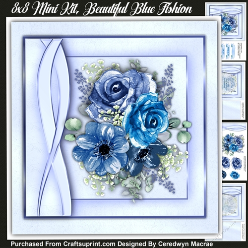 8x8 Mini Kit, Beautiful Blue Fushion 