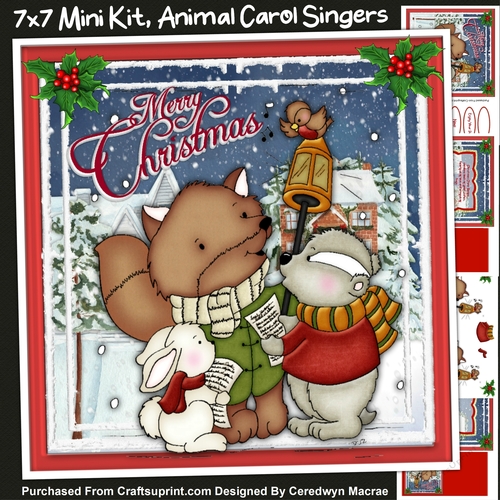 7x7 Mini Kit, Animal Carol Singers