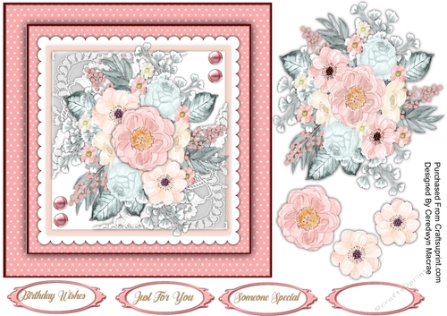 7x7 Beautiful Pink on lace 
