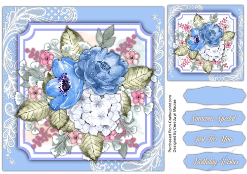8x8 Beautiful  Berry  Blue
