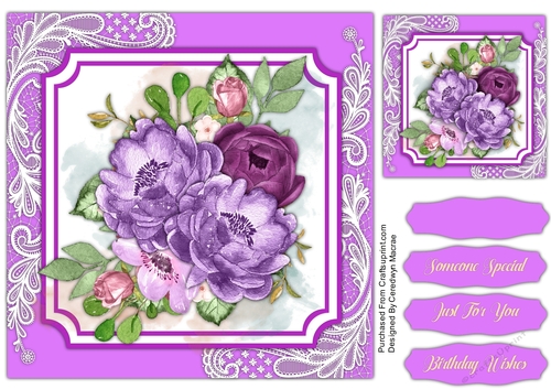 8x8 Beautiful  Berry  Lilac