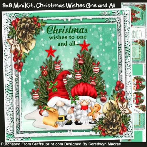 8x8 Mini Kit, Christmas Wishes One and All, Pyramid