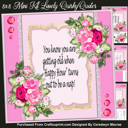 7x7 Mini Kit, Lovely Quirky Quote