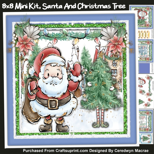 8x8 Mini Kit, Santa and Christmas Tree