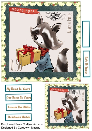 7x7 North Pole Bagers Christmas Stamp