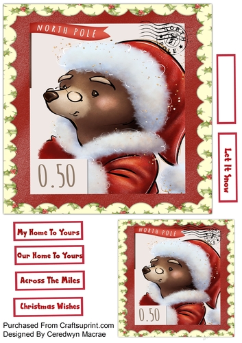 7x7 North Pole Christmas Stamp