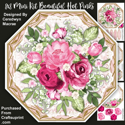 8X8  Mini Kit, Beautiful Hot Pinks