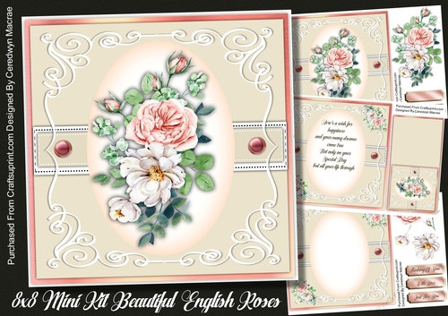8x8 Mini Kit, Beautiful English Roses