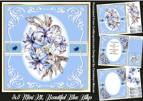 8x8 Mini Kit, Beautiful Blue Lillys