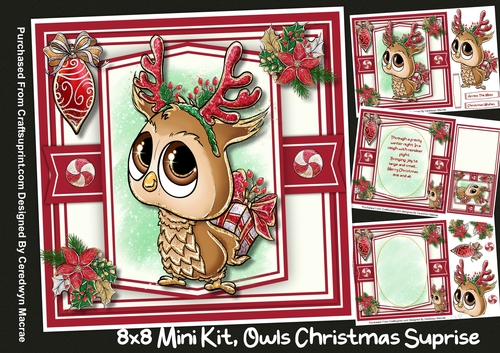 8x8 Mini Kit, Owls Christmas Suprise