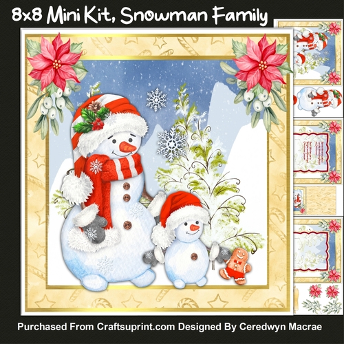 8x8 Mini Kit, Snowman Family 