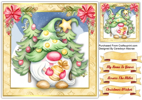 8x8 Gorgeous Christmas Tree Gnome