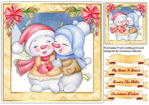 8x8 Gorgeous Snowman Lovers
