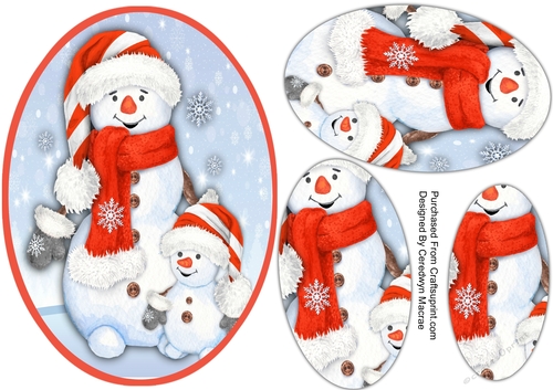 A5, Gorgeous Snowman Family